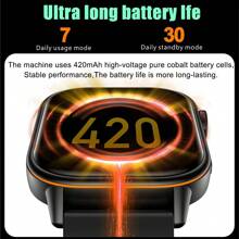 GUHUAVMI GPS Outdoor Sport Smartwatch For Men Women, Dual Frequency GPS Positioning, Wireless Calling/Dial, Info Push, 2.01inch Display, Fitness Tracker, Heart Rate, Sleep Monitoring Smartwatch, GPS Path Track, Compass, IP68 Waterproof, 420mAh Battery Watch Compatible With Android IOS