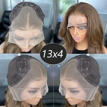 Kanekalon Futura Hair Brown 13x4 Synthetic Lace Front Wigs For Women 22 Inch Long Wave Glueless Kanekalon Hair Resistant Synthetic Hair Wigs Free Part 150% Density Synthetic Hair Lace Front Wig Glueless Heat Resistant Fiber Natural Hairline For Women Daily Party Vacation Holiday Use - Brown - View 7