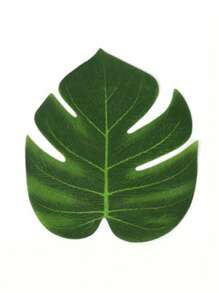 5pcs/10pcs Tropical Palm Leaves, Artificial Hawaiian Luoo Jungle Decoration, Autumn Plastic Simulation Plants, Home Living Room Desktop Decoration, Suitable For Weddings, Engagements, Halloween, Christmas, St. Patrick's Day, Father's Day - Container Not Included