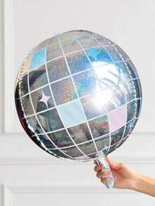 2/3/4 Stück Regenbogen Discokugel Folie Ballons, Laser Silber, Blau und Pink 4D Ballons, 22 Zoll Disco Einzelparty Dekorationen, modische Geburtstags Party Zubehör, 70er-80er Jahre Party Dekorationen, Disco Thema, Weihnachten, Muttertag, Abschluss