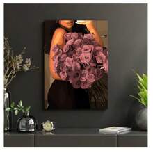 1pc Frameless Pink African American Fashion Female Posters Vintage Painting Printing Wall Arts Modern Living Room Bedroom Dormitory Study Bar Coffee Shop Wall Decoration Home Decoration ,Wall Art With Frame