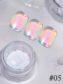 Polarized Glitter Nail Powder, Y2K Mirror Magic Powder, Fairy Aurora Moonlight Powder/Glitter, Summer Nail Art, Suitable For Women And Girls At Home, Work, Outdoor Travel, Gift Giving, Family DIY Nail Salon, Special Gift - Multicolor - View 6