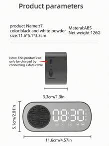 Wireless Bluetooth Speaker, Multifunctional High-Volume Bass Subwoofer Clock, Mini AI Smart Alarm Clock Speaker