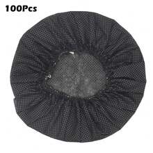 100 pezzi/sacchetto di copriauricolari monouso, copricapo in tessuto non tessuto, proteggi microfono da 8-12 cm, anti-sudore e anti-sporco, proteggi padiglioni auricolari