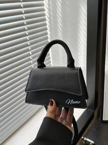 1pc Mini Handbag, Simple Casual Small Square Bag, Multi-Functional One-Shoulder Messenger. It Can Be Customized With Your Own Name. Teacher's Day Gift, Very Suitable For Going Out Shopping, Seaside Vacation Travel And Daily Use. Birthday Gift, Souvenir Bag For Friends Or Daughters.