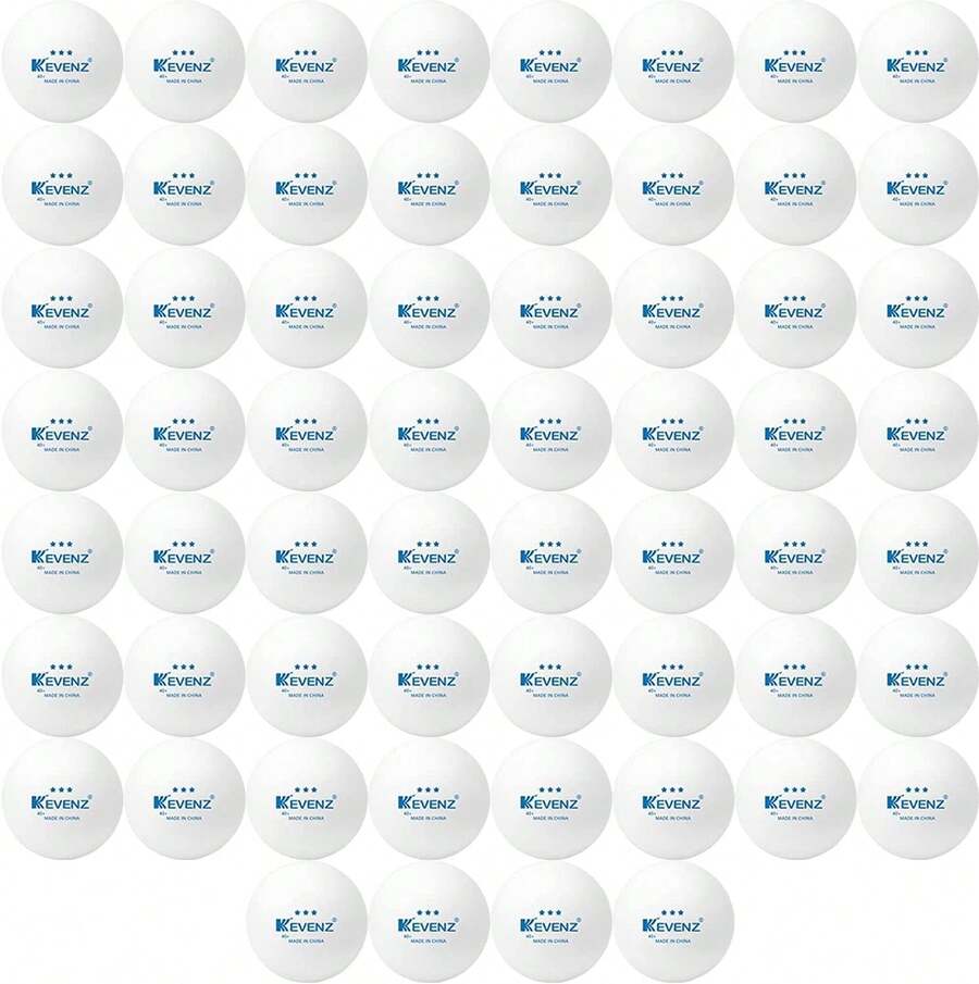 KEVENZ 3 Star Ping Pong Balls, 40+Mm Advanced Table Tennis Ball, Bulk Outdoor Ping Pong Balls (Orange, White) - White, 60-pack - View 1