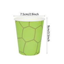 10 pièces/20 pièces/50 pièces Gobelets en papier verts tortue, thème de tortue pour boissons d'anniversaire, décorations de fête de tortue pour fournitures de fête d'anniversaire