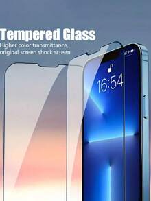 3片装高清钢化玻璃屏幕保护膜，兼容 16 Pro Max/16/16 Pro/16 Plus/14/15/14 Plus/14 Pro/14 Pro Max、13/13 Mini/13 Pro/13 Pro Max、12/12 Mini/12 Pro/12 Pro Max、11/11 Pro/11 Pro Max - 無色 - 查看 6