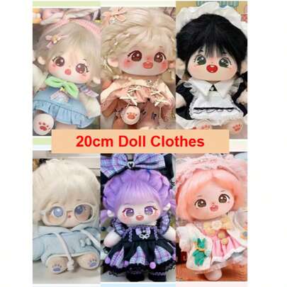 Bộ sưu tập quần áo búp bê 20cm, Bộ trang phục dễ thương, Quần áo búp bê để hóa trang, Quà tặng tủ quần áo Labu, Tuyệt vời cho bạn bè và gia đình, Đồ trang trí giỏ Phục sinh
