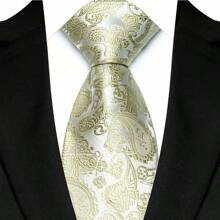 GOADAFOO Corbata de moda de 8 cm de ancho para hombre, de color verde con rayas, flores, cuadros y puntos. Corbata tejida jacquard para novio, negocios, boda y fiesta