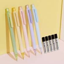 1pc Macaron Color 0.5mm Mechanical Pencil (Kaco Or Kacogreen Randomly Shipped, Updated Logo Version), Black, Back To School Student Stationery Supplies - Multicolor - View 8