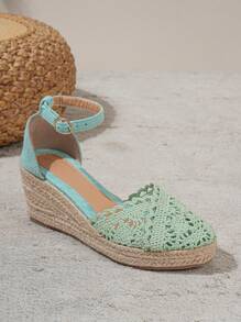 New Popular Outerwear Casual Beach Resort Style Comfortable & Fashionable Solid Color Women Wedge & Platform Slip-On Shoes
