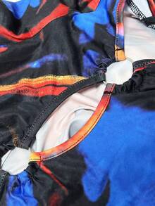 Dress Of Sexy Knitted Fabric, Open Back High Slit Up To Thigh With Tie, Suitable For Everyday Wear, Summer