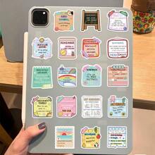 54pcs Mental Health Stickers Value Pack Cute Cartoon Stickers Cool Anime Stickers Handbook DIY Decoration Stickers Waterproof Mobile Phone Case Decoration Stickers