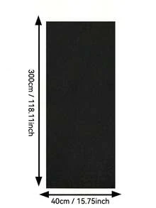 1 Roll 40cm Wide Wallpaper, Wall Decor, Matte Black Removable Thick Wallpaper, Black DIY Self-Adhesive Contact Paper Waterproof Wallpaper, Suitable For Wall And Furniture Covering, Home Cleaning, Kitchen Renovation, Ideal For Graduation Gift - Black - View 16