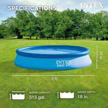 Intex 28107EH 8 X 24 Easy Set Inflatable Pool With Filter, Blue - - 1 - Xem 3
