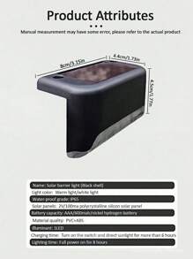 4 piezas Luces decorativas solares para exterior, 1 LED luz cálida, luces de cubierta - Carcasa negra, luces de pared, luces solares para jardín valla, luces solares para patio y escaleras, regalo para Halloween, Navidad y Acción de Gracias