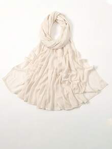 1 Stück Damen Einfarbig Großer Größe Sport Kopftuch, weiches Kopftuch mit breitem Rand, vielseitiger Sonnenschutz Kopftuch Hijab, geeignet für tägliches muslimisches Außentragetuch - Verschiedenfarbig - Übersicht 15