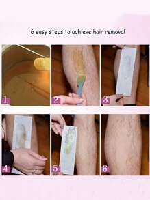 10/30/50/80/100Pcs Disposable Hair Removal Wax Paper Sets|Non-Woven & Amber Paper Wax Strips For Full Body & Face – Professional Salon, Painless & Gentle Hair Removal – White Wax Strips For Eyebrows, Legs, Bikini & Body Areas