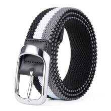 1 pièce Ceinture élastique à double couche rayée pour hommes, sans boucle requise, ceinture de golf en PU décontractée et , accessoire d'été 2025 pour les festivals de musique, les tenues décontractées scolaires, les affaires, les petits amis, les maris, les pères, les hommes. Convient pour le port quotidien, la mode, les adolescents, les activités extérieures, les vacances, le sport, les voyages, le style bohème, l'automne vintage, l'automne-hiver. Convient pour les adolescents, les jeunes, les hommes, les tenues décontractées, les activités extérieures, les vacances, les cadeaux de remise des diplômes, les anniversaires, le port quotidien. - 3521-TS - Voir 16