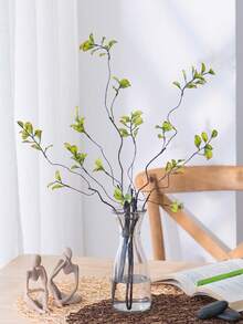 3pcs Artificial Ficus Leaves With Long Stems - Perfect For Flower Arrangements, Home & Office - Can Be Used As Vase Fillers And Bouquet Accents - Ideal For Home Decor, Office Decor, Mother's Day, Valentine's Day, Easter Decorations, Various Table Decorations,Fake Plants