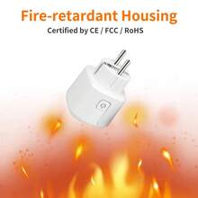 16A WiFi Smart Plug, EU Standard, With Power Monitoring, Wireless APP Remote Voice Control, Compatible With Alexa And Assistant, Mini Smart Home Outlet With Timer And Grouping Function, No Hub Required, 2.4G WiFi Only - EU F Type Plug(220-240V) - View 6