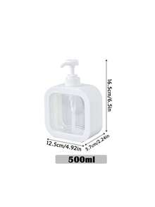 1 Stück/2 Stück Kunststoff Handdesinfektionsmittel-Spender, 300ml/500ml transparenter Druckspender für Seife, Shampoo, Reinigungsmittel, nachfüllbarer Badezimmer-Duschgel-Lotion-Behälter, Seife-Shampoo-Aufbewahrung, moderner Spender, klarer nachfüllbarer Behälter, Seifenspender, Make-up, günstig, Raumdekoration, Waschtisch, Reise, Schlafzimmer, Make-up-Accessoires, günstig, Strumpfhalter, Make-up, Make-up-Utensilien, günstige Sachen, Geschenke, Geschenke für Frauen, Weihnachtsgeschenke, Verlosungen, Reise, günstige Sachen, Reiseessentials - Weiss - Übersicht 9