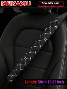 MEIKAXIU 1pc Embroidered Fabric Air Permeable Extra Long Car Seat Belt Cover Protector Pad, 50cm/19.69 Inches, Auto Accessories - 50cm 19.69 Inches - View 7
