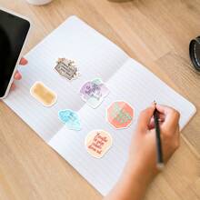50 pezzi Adesivi Frasi Motivazionali in Inglese, Adesivi Estetici in vinile per Scrapbooking, Diario, computer portatile, Paraurti, Skateboard, Borraccia, Computer, Telefono, Cartone Animato, Elmetto, Adesivi e Decalcomanie per Auto