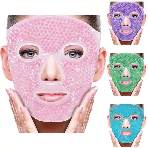 1PC Facial Care Gel Mask + Eye Care Gel Eye Mask Combo Hot And Cold Mask Facial Recovery Eye Care Combo Reusable No Batteries Required , For Dark Circles, Puffiness And Relaxation - Hot/Cold Compress Relaxation, Fragrance-Free, Alcohol-Free, Suitable For All Skin Types, Perfect Gift For Men And Women