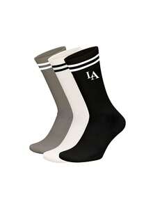 1/3/5 Pairs Back To School Anti-Bacterial & Odor Resistant Soft Knit Fabric Socks - Multicolor - View 15