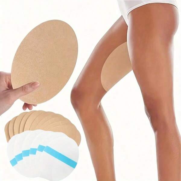 20/50pcs Invisible Thigh Tape - Seamless Anti-Chafing Pads For Women, Beige Body Non-Slip Stickers, Adhesive Patches For Leg Comfort & Protection