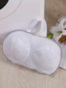 1pc/2pcs Mesh Bra Wash Bag, Thick Net Bra Laundry Bag, Washing Machine Delicates Bag With Handle And Zipper, For Women Lingerie & Underwear Accessories - Bra Cleaning Bag - View 7
