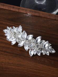 1 Stück/2 Stück Strass Blume Haarspangen, eleganter Prinzessinnenstil Braut Brautjungfer Hochzeit Haarzubehör, geeignet für Dutt, Date, Party, Hochzeit, Haarklammern, Haarspangen, Haarclips, Urlaubsoutfits Frau