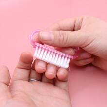 JEARLYU 10 pezzi set di spazzole semi-trasparenti per unghie, strumenti per la pulizia delle unghie che includono mini spazzole in corno di bue, spazzole per polvere di corno di bue trasparente, delicato sulle mani