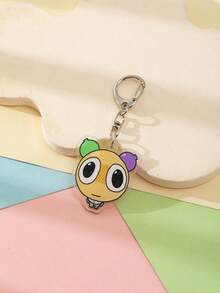 1 Pc Acrylic Cute Cartoon Cute Big Head Dandy'S World Purple Video Game Theme Keychain Pendant Backpack Ornament/Bag Accessories/School Bag Accessories/Purse Pendant/Friend's Gifts Car Accessories Bag Charm Backpack For School Goth Y2k - Multicolor - View 29