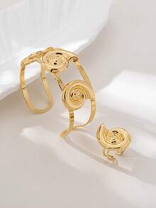 1 Set European And American Style Versatile Exaggerated Conch Necklace Set For Beach Vacation - Leopard Print Conch Necklace Set - View 12