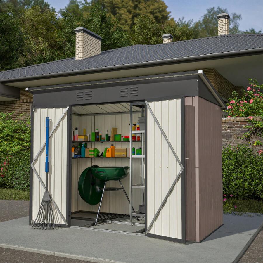 Garages, Canopies, & Carports - 8X4FT Brown - View 1