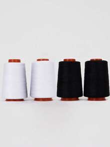 2/4pcs Sewing Thread Polyester Thread Set Strong Black White 402 Mini Spool Sewing Threads For Hand Machines - Multicolor - View 14