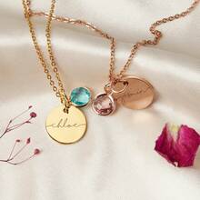 Birthstone Necklace For Women, Personalized Jewelry For Her, Mother's Day Gift For New Mom Jewelry Custom Name Necklace Grandma Gift - Multicolor - View 3