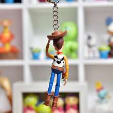 Disney 1 pieza Llavero con figura del muñeco de Woody de Disney dibujos animados: Figurita colgante de Woody, Buzz Lightyear, accesorio decorativo creativo para bolso, regalo perfecto