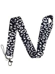 1pc Colorful Leopard Print Lanyard ID Card Holder Set, Suitable For Doctors, Nurses, Students, Teachers, Exhibition Staff ID Badge Lanyards, Can Be Used As Exhibition, Gift, Keychain Or Daily Use Car Accessories Bag Charm School