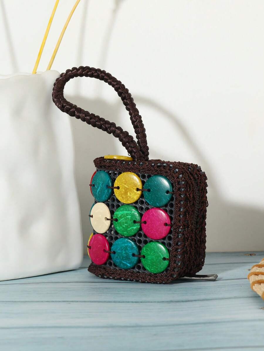 Bohemian Retro Mini Square Wallet Pouch Cute And Portable Suitable For Small Change For Women Wallet Purse Wallet Wristlet Wallet Coin Wallet Mini Wallet Travel Wallet