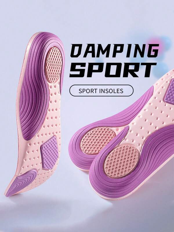1 par de plantillas con soporte de arco para zapatos deportivos, accesorios transpirables y absorbentes del sudor con amortiguación de impactos para zapatos de entrenamiento en exteriores, unisex