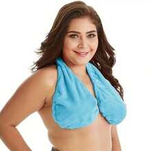 The Water-Absorbent And Breathable Towel Bra Is Suitable For Beach, Sports And Indoor Daily Wear. The Towel Can Be Hung Around The Neck And Wrapped Around The Chest. It Has No Shoulder Straps For Support. The Double-Sided Plush Is Super Soft And Warm. It Is Perfect For Beauties And A Small Gift For Them - Multicolor - View 4