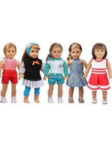 1pc Doll Clothes Set For 18-Inch American Dolls, Doll Princess Dress, Doll Tulle Skirt, Doll Floral Dress, Doll Sleeveless Dress, Fashion Doll Accessories Gift For Girls' Dolls' Birthday, Holiday, And Toys