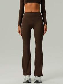 GOSOUER Pantalones deportivos acampanados para mujer de ajuste ceñido, que levantan las caderas, para yoga, verano y primavera