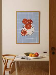 1 件无框格子厨房墙饰、复古食物艺术印刷品、餐厅印刷品、厨房装饰、厨房双人墙饰