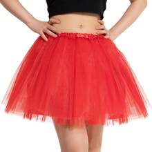 1pc Women Adult Fluffy 3-Layer Tulle Skirt With Lining, Retro 80s Christmas Run Party Ballet Costume, Puffy Tutu Skirt For Spring Summer Autumn Winter - 40cm Skirt Length - View 14