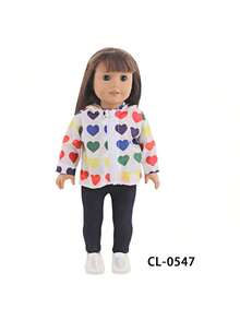 1 Set 18 Inch Doll Clothes, Jacket + Pants, Raincoat, Sunscreen Outfit, Fashionable Doll Dress With Star/Heart Pattern, 4 Color Options, Spring/Summer Doll Jacket, Suitable As Birthday Gift Or Holiday Toy Gift, Role Play